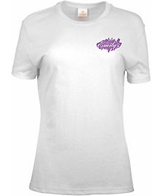 Custom Printed T-Shirts: Screen Printed Ladies 100% Cotton White T-Shirt